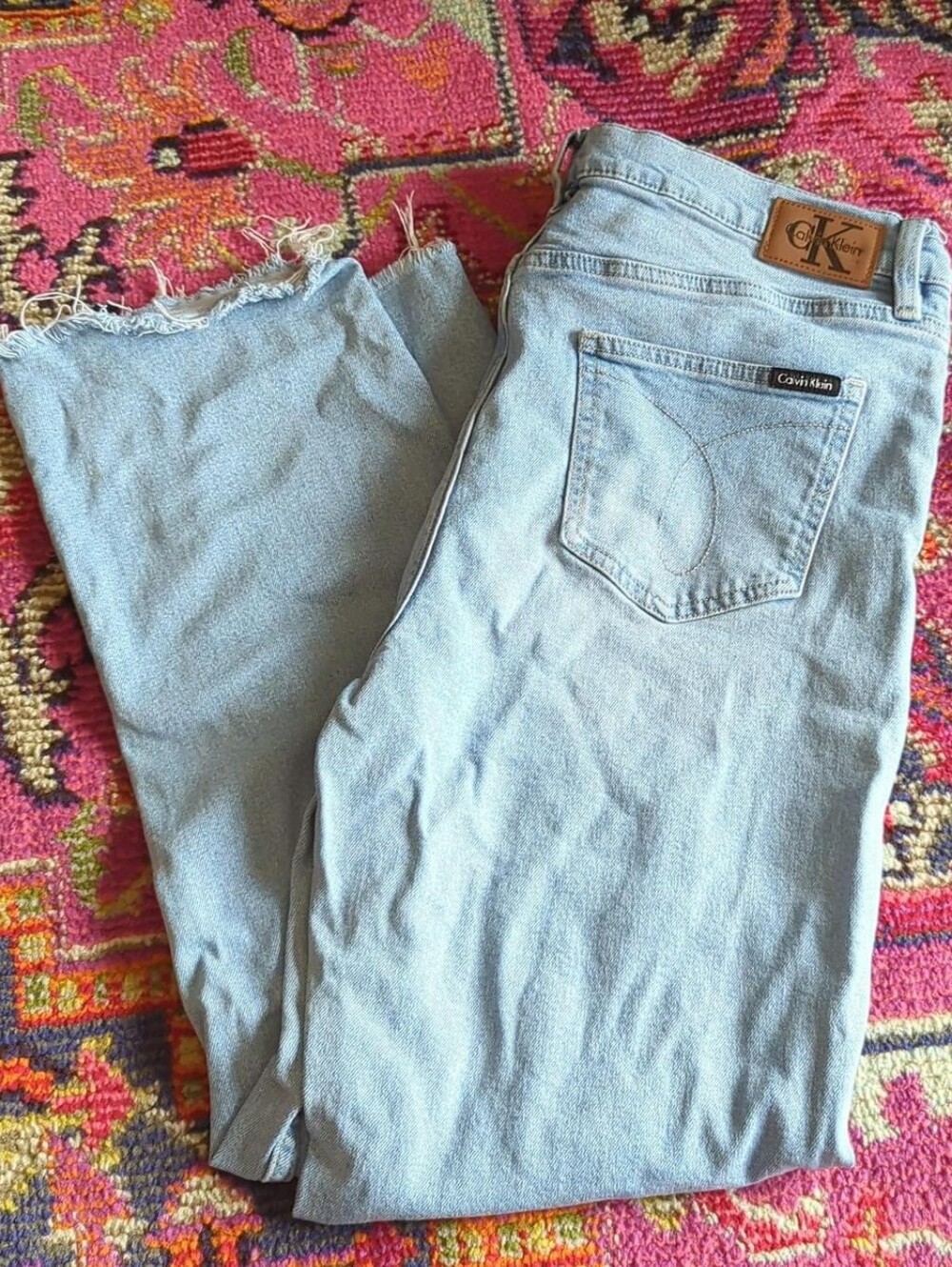 Calvin Klein Straight Leg Light Wash Jeans
